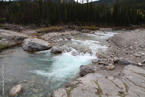 mountain river in the mountains, Kananaskis Country, Alberta