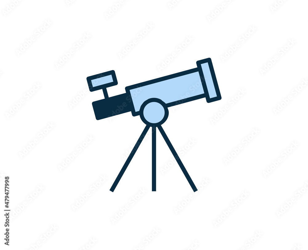 Telescope line icon. High quality outline symbol for web design or mobile app. Thin line sign for design logo. Color outline pictogram on white background Telescope line icon. High quality outline symbol for web design or mobile app. Thin line sign for design logo. Color outline pictogram on white background