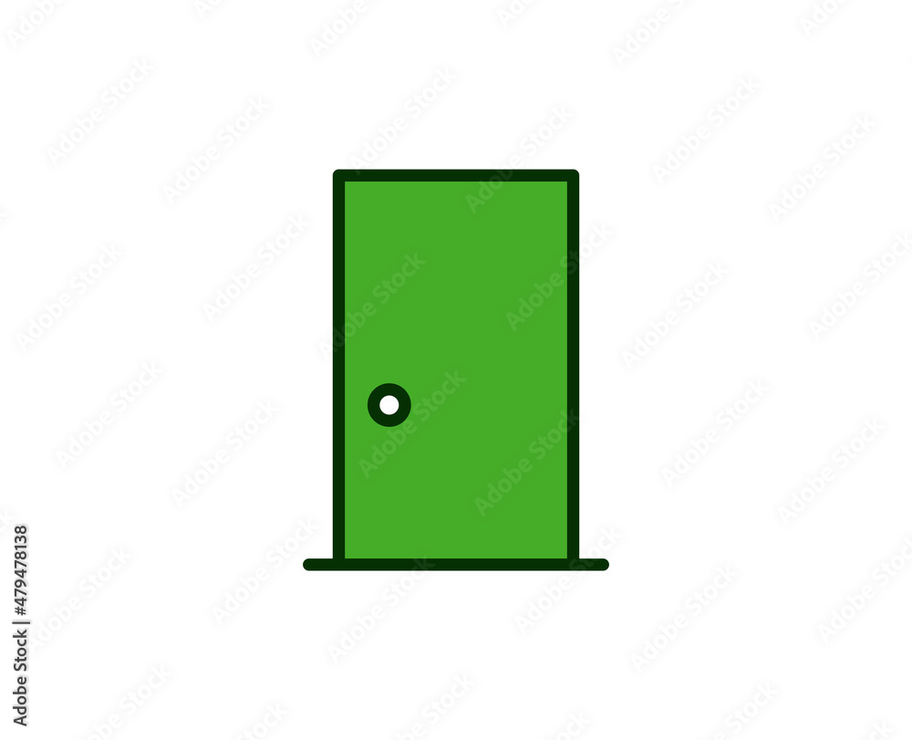 Door flat icon. Single high quality outline symbol for web design or mobile app. House thin line signs for design logo, visit card, etc. Outline pictogram EPS10 Door flat icon. Single high quality outline symbol for web design or mobile app. House thin line signs for design logo, visit card, etc. Outline pictogram EPS10