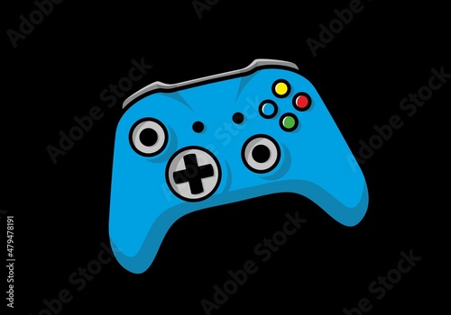Universal modern joystick flat illustration
