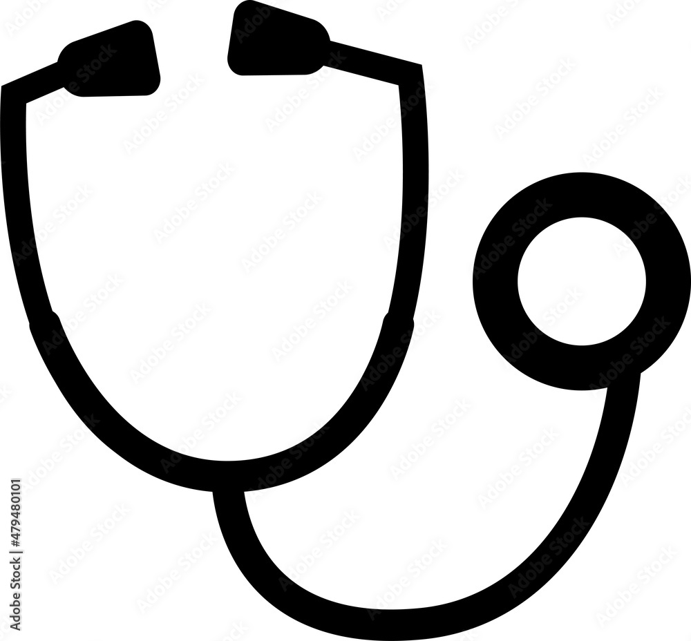 聴診器のかわいいシンプルなイラスト Stock Vector Adobe Stock