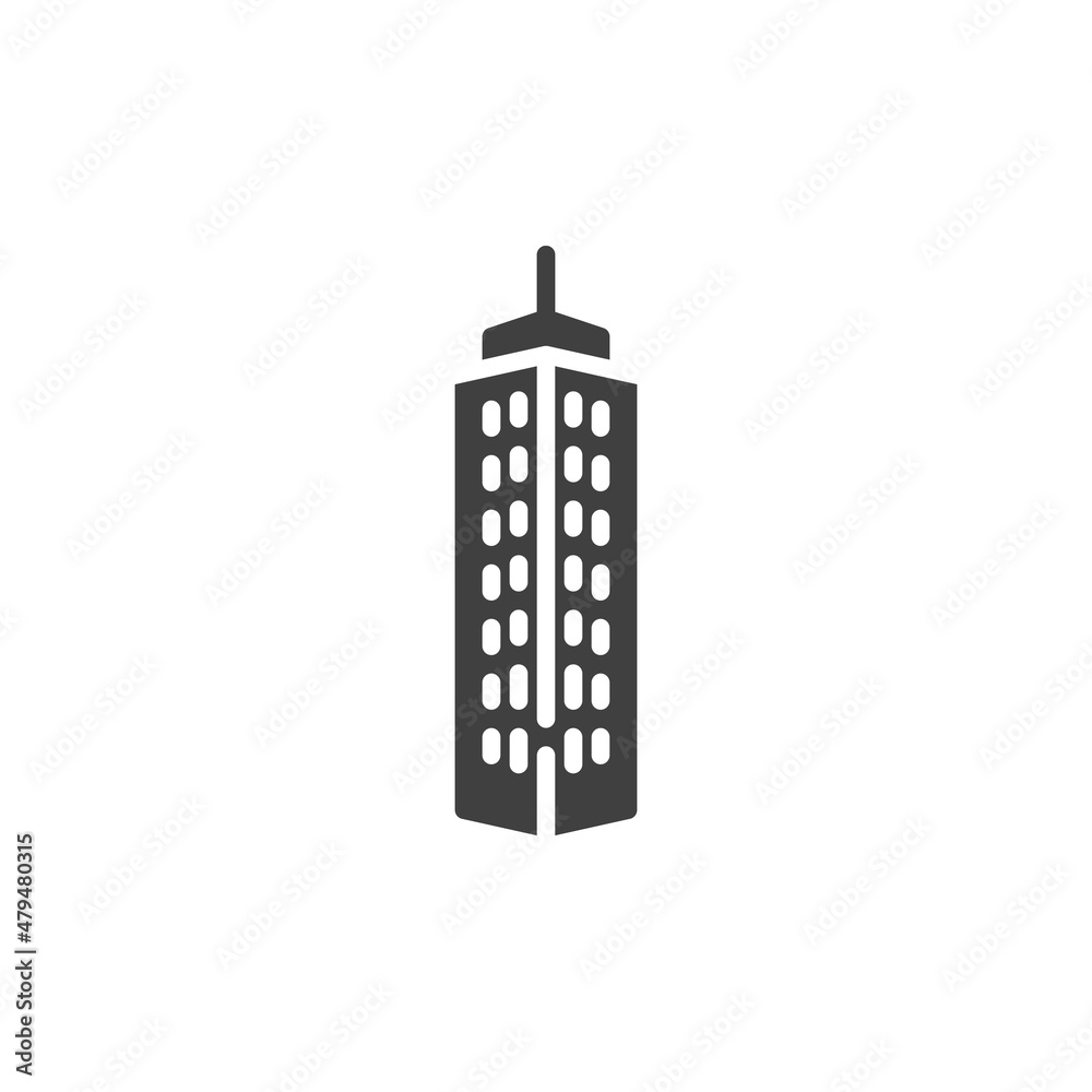 Business skyscraper vector icon Business skyscraper vector icon