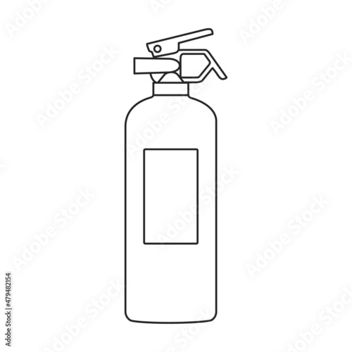 Fire extinguisher vector icon.Outline vector icon isolated on white background fire extinguishe.