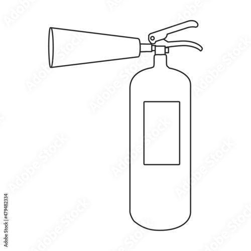 Fire extinguisher vector icon.Outline vector icon isolated on white background fire extinguishe.