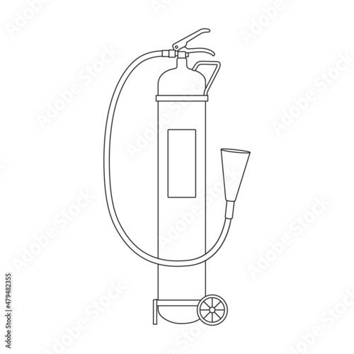 Fire extinguisher vector icon.Outline vector icon isolated on white background fire extinguishe.