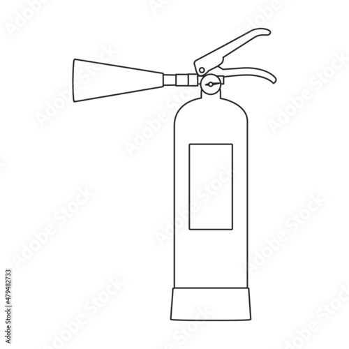 Fire extinguisher vector icon.Outline vector icon isolated on white background fire extinguishe.