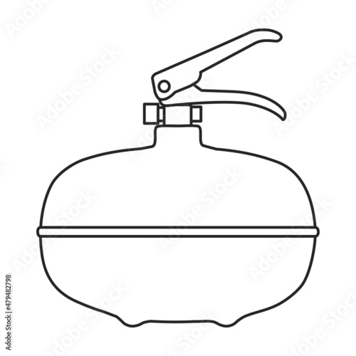 Fire extinguisher vector icon.Outline vector icon isolated on white background fire extinguishe.