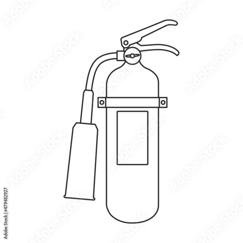 Fire extinguisher vector icon.Outline vector icon isolated on white background fire extinguishe.