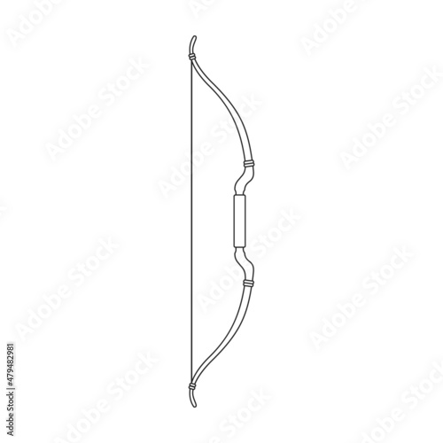 Crossbow vector icon.Outline vector icon isolated on white background crossbow.