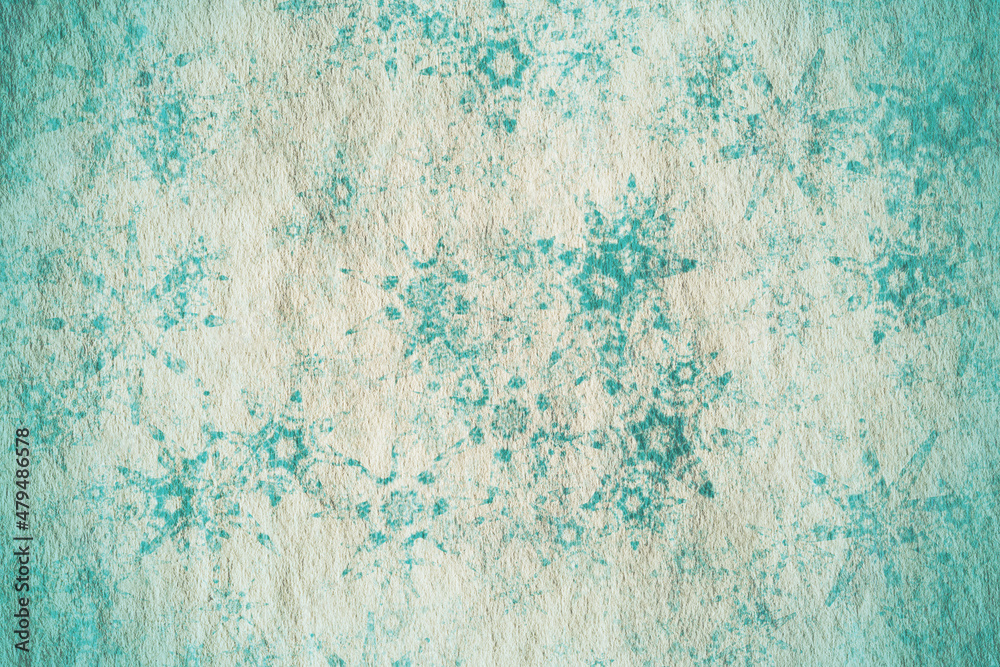 snowflakes on old paper texture