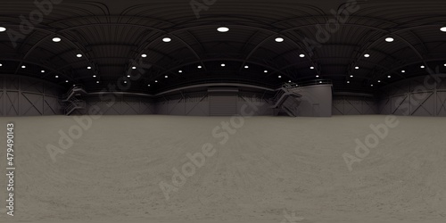 3d Rendered Hall HDRI Background 10K