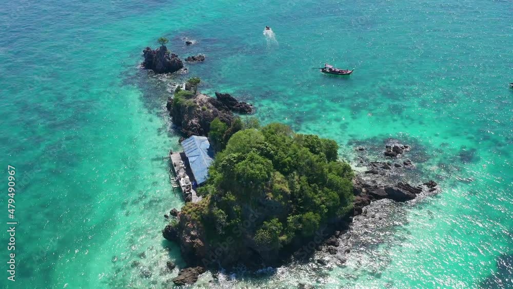 Aerial view of Koh Khai Nuai, the cat island in Phuket, Thailand Aerial view of Koh Khai Nuai, the cat island in Phuket, Thailand