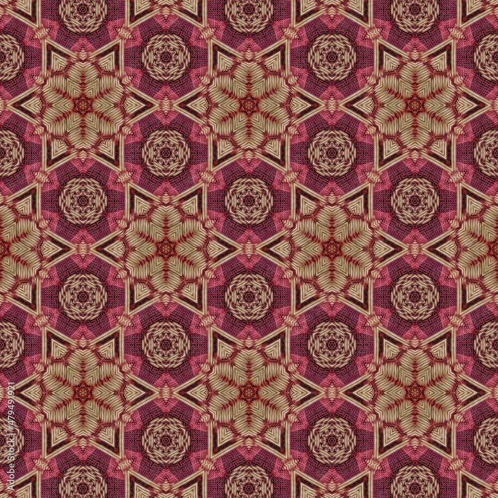 Arabesque ethnic texture. Geometric stripe ornament cover photo. Pattern for background design. Repeated pattern design for Moroccan textile print. Turkish fashion for floor tiles and carpet	