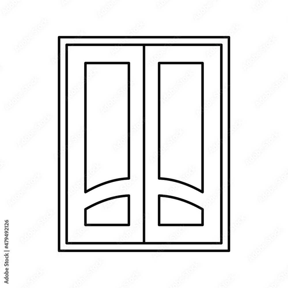 door icon. Door sign, isolated. Flat design. vector illustration door icon. Door sign, isolated. Flat design. vector illustration