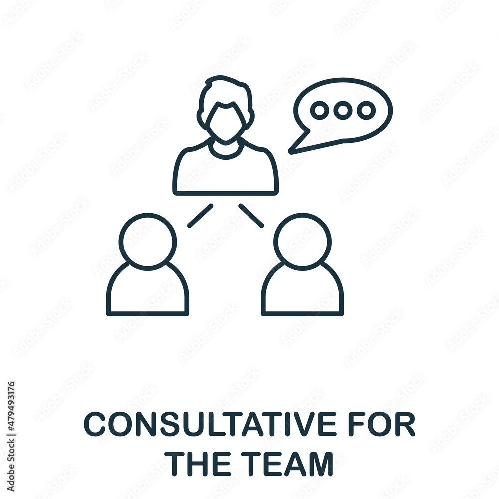 Consultative For The Team icon. Line element from corporate development collection. Linear Consultative For The Team icon sign for web design, infographics and more. Consultative For The Team icon. Line element from corporate development collection. Linear Consultative For The Team icon sign for web design, infographics and more.