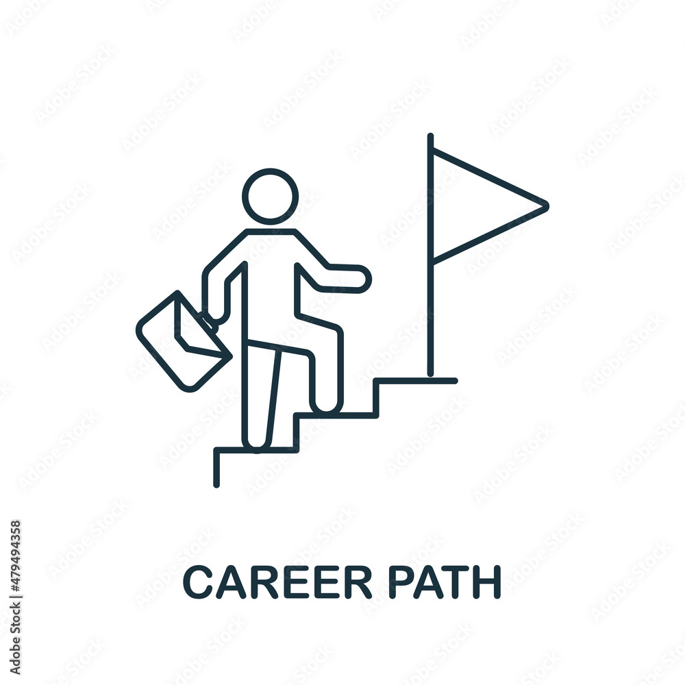 Career Path icon. Line element from corporate development collection. Linear Career Path icon sign for web design, infographics and more. Career Path icon. Line element from corporate development collection. Linear Career Path icon sign for web design, infographics and more.