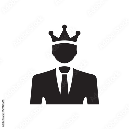 Business king icon ( vector illustration )