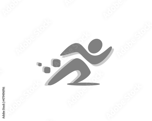 abstract run athlete logo icon symbol template illustration inspiration