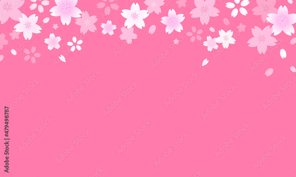 桜・春のおしゃれなイラスト・ベクターフレーム素材