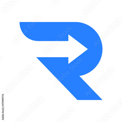 R letter logo / R arrow can be used for company, icon, etc