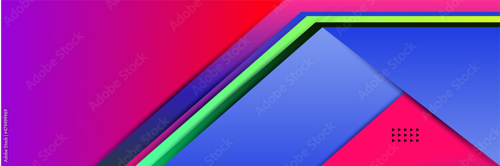 Modern shape gradient purple blue green colorful Abstract design banner Modern shape gradient purple blue green colorful Abstract design banner