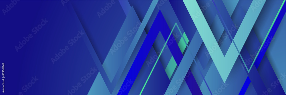 Obraz premium Gradient stroke blue colorful Abstract design banner