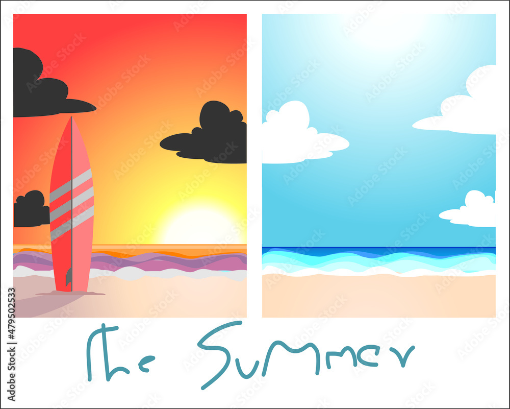 the summer beach holiday background