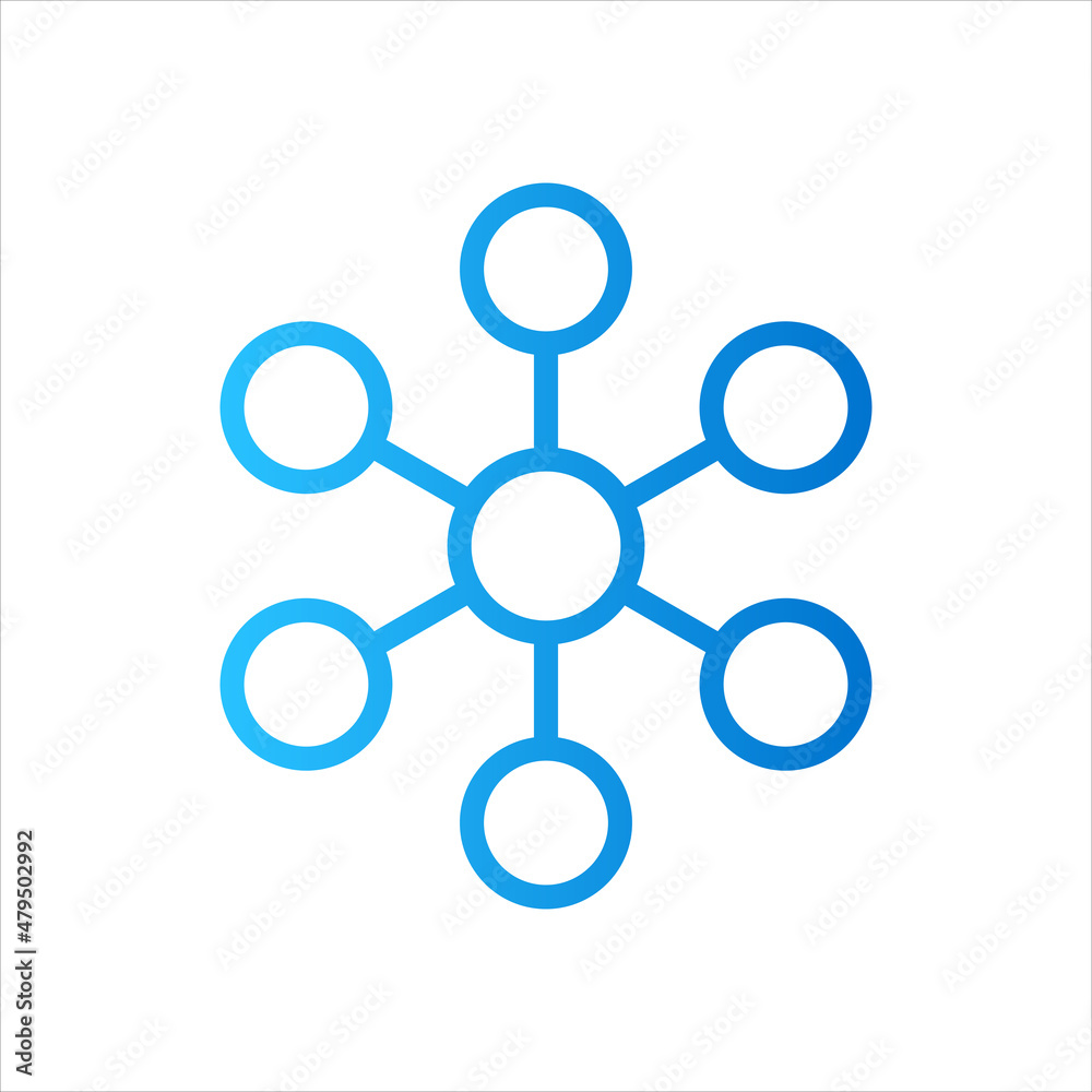 Business Network vector icon with gradient Business Network vector icon with gradient