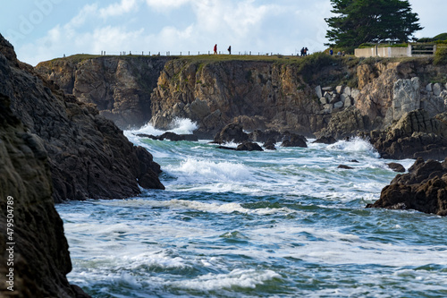 Baie à marée montante sur la côte atlantique