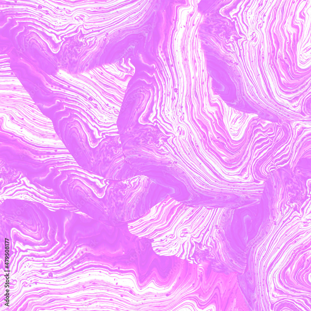 Fototapeta premium Abstract pink textured background with fluid art and stone effect. Modern art for trendy apparel fabric, package, wallpaper, sea accessories, home textile, bedding, swimming suit.
