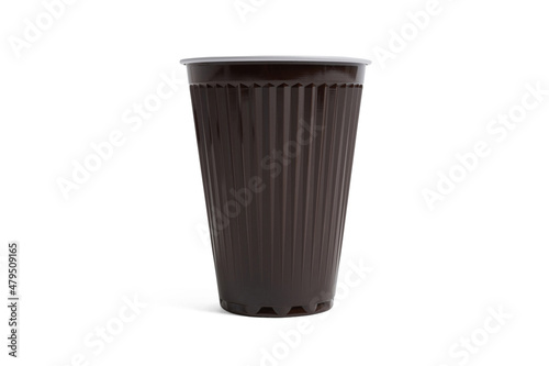 Wallpaper Mural Brown paper cup for coffee, tea, chocolate and other hot drinks. Plastic party cup mockup. Disposable Cups set. Take out mugs front view and space for your design Torontodigital.ca