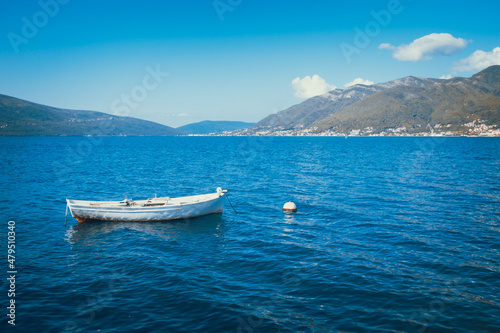 Boat in water. Tivat, Montenegro © Renat