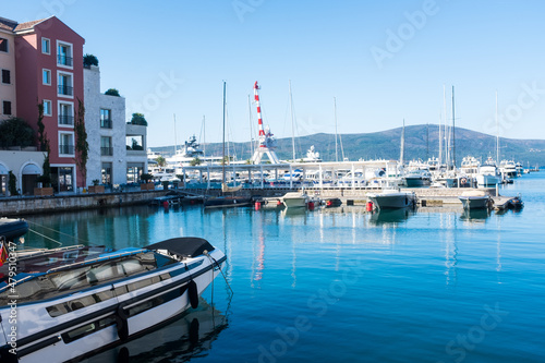 Boats in the water. Porto Montenegro Tivat