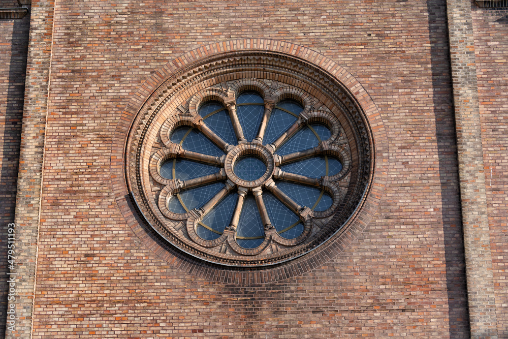 Rose Window Of Church of St. Peter and Paul in Potsdam, Germany