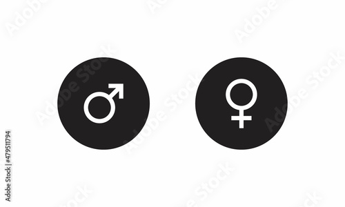 Male and Female Icon Sign Symbol. Vector Illustration