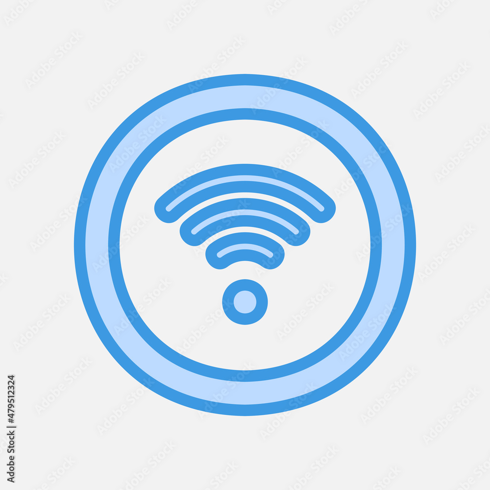 Signal icon in blue style about social media, use for website mobile app presentation Signal icon in blue style about social media, use for website mobile app presentation