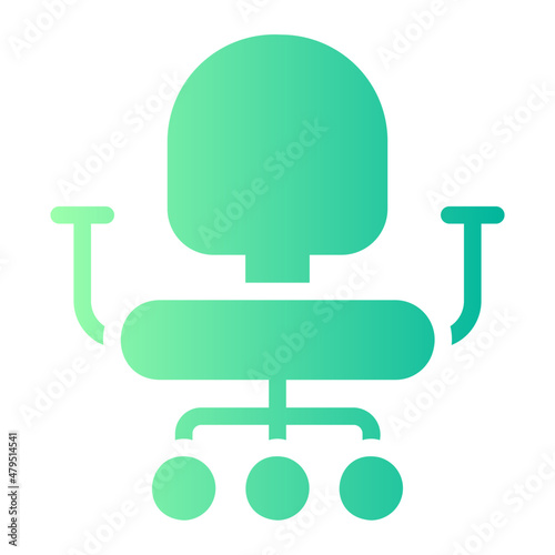 desk chair gradient icon