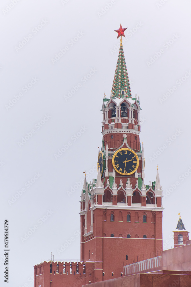 The Spasskaya Tower of the Moscow Kremlin