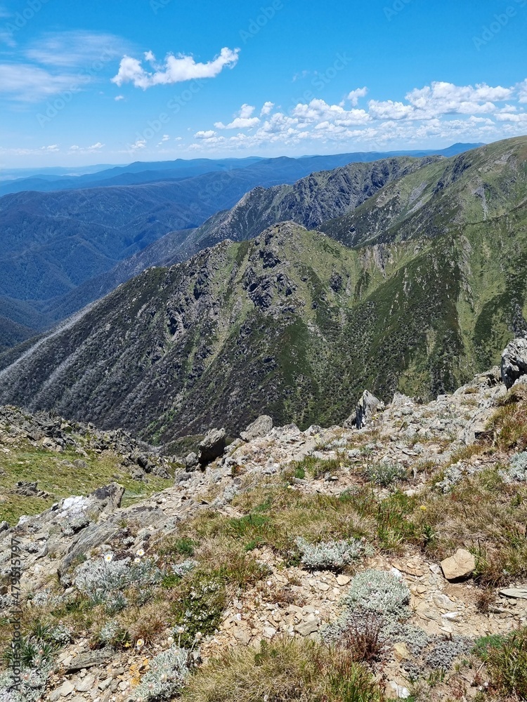 Kosciuszko national park mountains in summer Kosciuszko national park mountains in summer