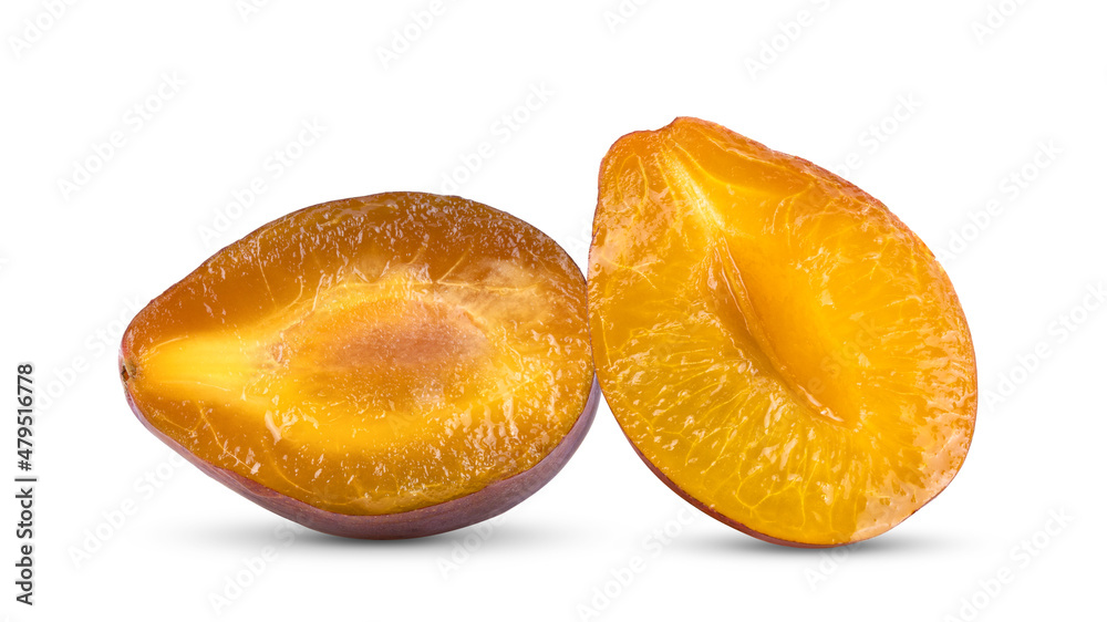 prune or plum isolated on a white prune or plum isolated on a white