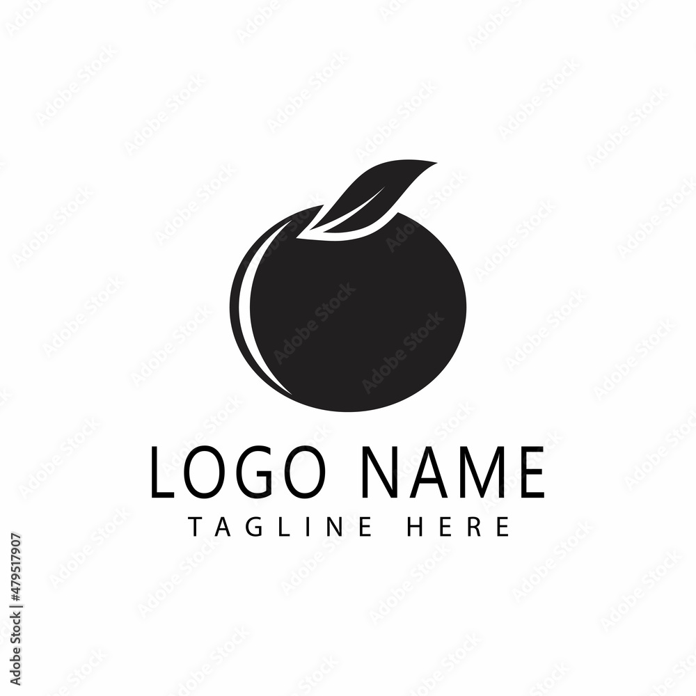 Plum logo vector icon design template Plum logo vector icon design template
