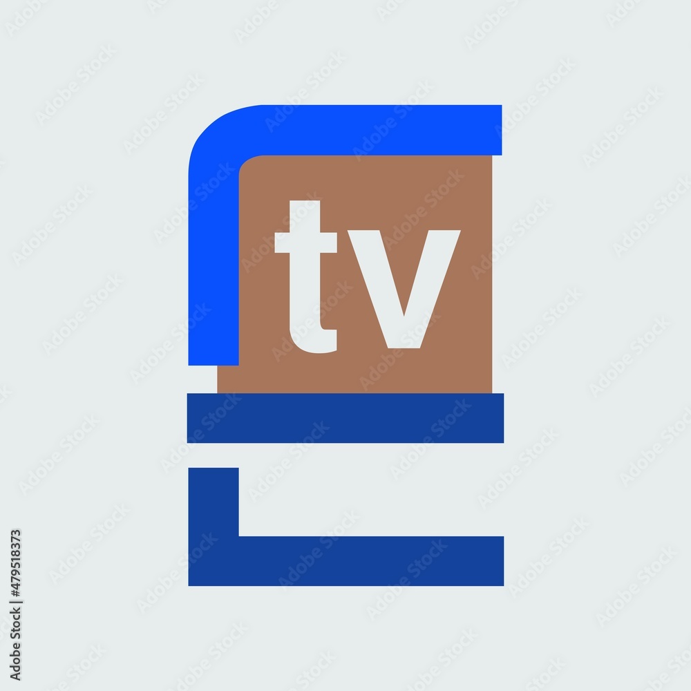 E letter concept logo for TV. Etv letter mark iconic logo vector