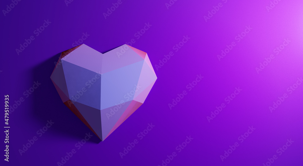 Low poly heart geometric valentines day theme Low poly heart geometric valentines day theme