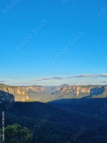 Blue mountains, Wentworth Falls on the sunny day, Australia