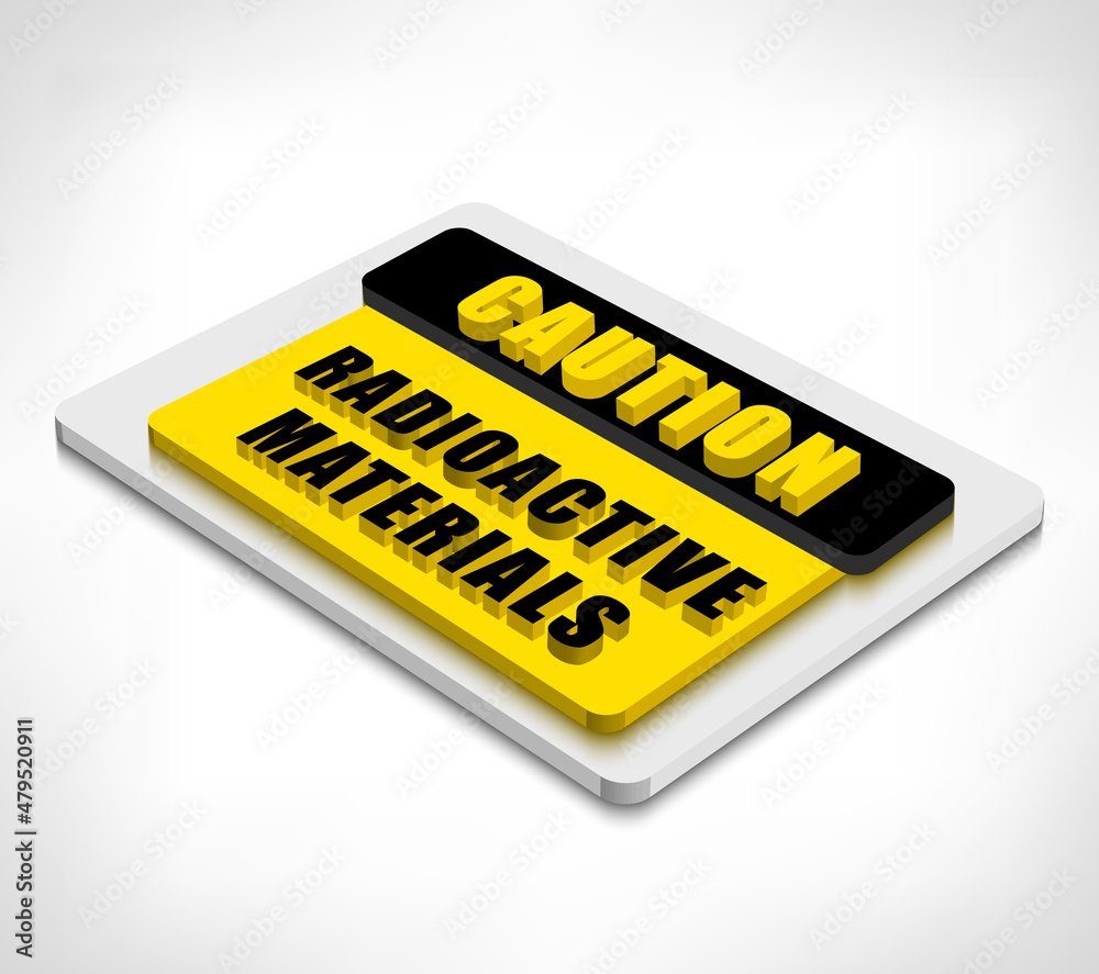 Radioactive Materials Sign. Isometric Icon Radioactive Materials Sign. Isometric Icon
