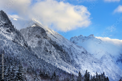 Winter mountains, Alps, mountains in the snow - Trettach tal, Muttlerkopf, Großer Krottenkopf