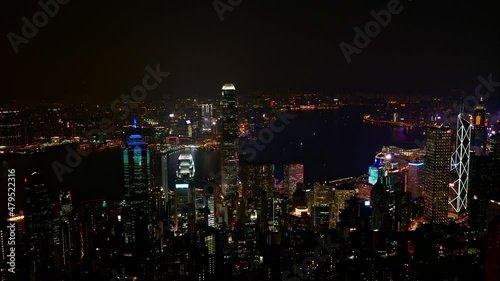 Wallpaper Mural 4K Time lapse Building and the skyline of Hong Kong city Torontodigital.ca