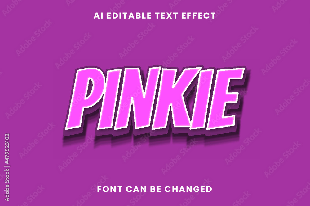 Fototapeta premium Pinkie Text Effect