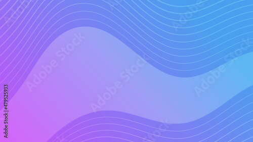 Modern colorful gradient background with wave lines