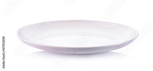 white plate on a white background with depth and contrast